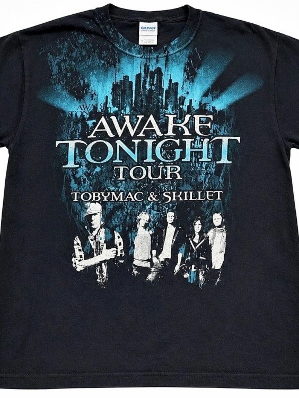 TobyMac Skillet Awake Tonight Tour 2010 Double Sided Graphic Tee S